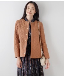 NEWYORKER 2024年モデル チャコール ノーカラージャケット スカート L】ウールシルクピンドット ノーカラージャケット(79112401-2024