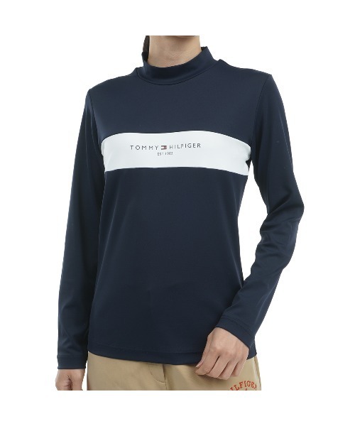 tシャツ モックネック 長袖シャツ レディース