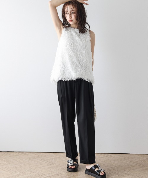 「AMELY」 「La-gemme」ノースリーブブラウス フリー ピンク レディース AMELY」 「La-gemme」ノースリーブトップス フリー ピンク