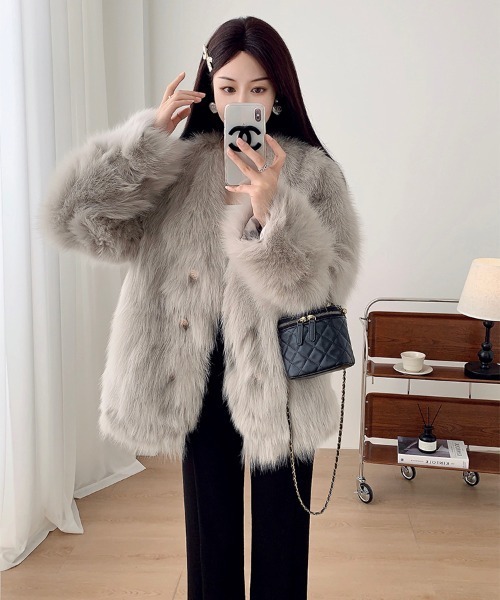 gossip!ロサンゼルス ジャケット テーラードジャケット Vネック 中綿