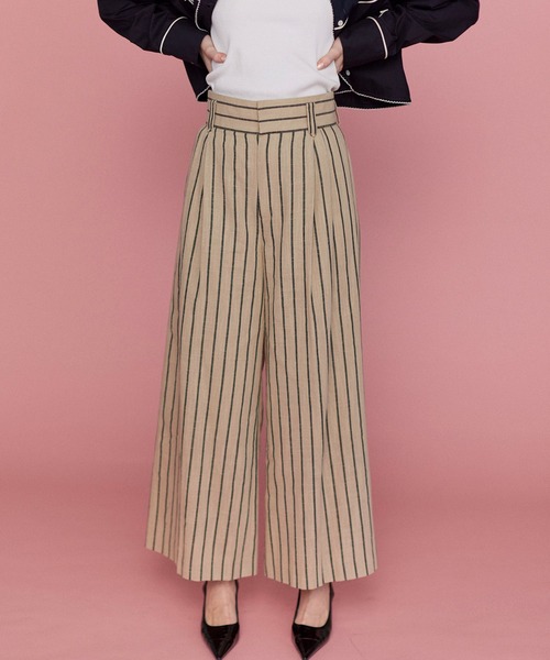 MAISON SPECIAL（メゾンスペシャル） スラックス パンツ Stripe Tack