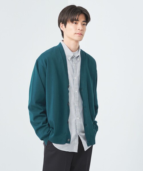 green label relaxing カーディガン ハイツイスト コットン