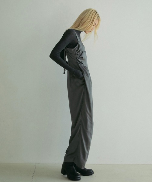 anuke オールインワン Satin Tuck Combinaison レディース