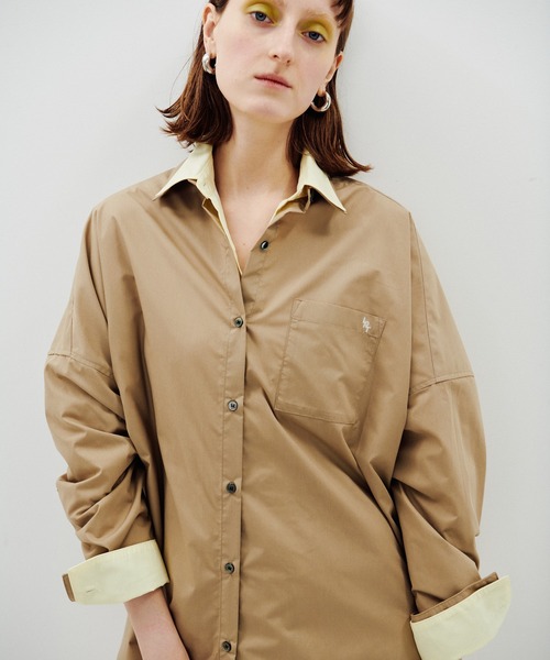 LARUTA ブラウス シャツ 「Web限定」「LARUTA」ちびロゴ刺繍BIG