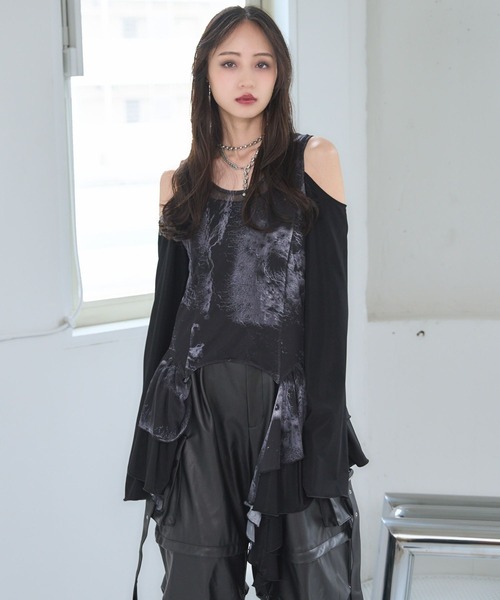 HARE tシャツ Tシャツ 「Goshow×HARE」カタアキレイヤードカットソー 