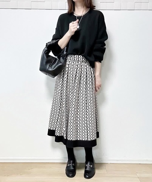 スカート 幾何学柄ニットフレアスカート : ZOZOTOWN Yahoo!店 - 通販