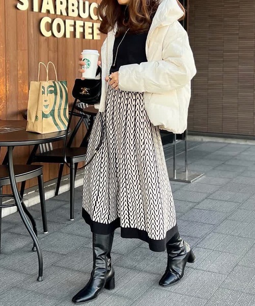 スカート 幾何学柄ニットフレアスカート : ZOZOTOWN Yahoo!店 - 通販