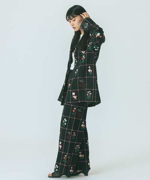 ROSE BUD パンツ (mag.by c)FLOWER EMBROIDERY PANTS レディース