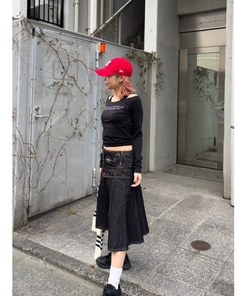 LAGUA GEM（ラグアジェム） tシャツ LETTERING SHEER 2PIECE トップス