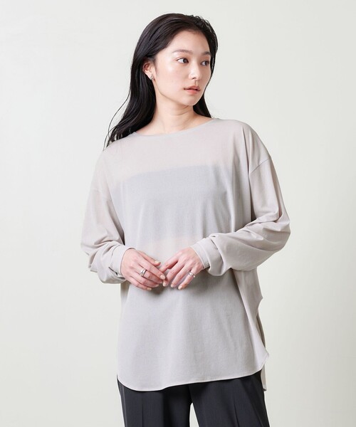 美品　ユナイテッドアローズ シアー Tシャツ　クルーネック　 ラベンダーピンク MARW UNITED ARROWS tシャツ 「MARW ARROWS」シアー クルー