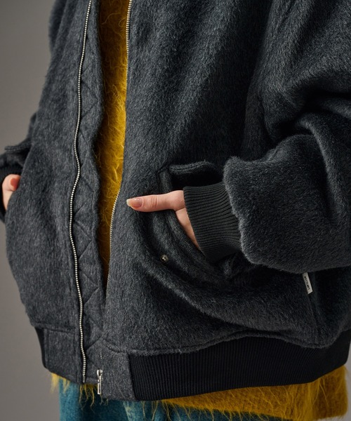 「WETTEMPT」 ジップアップブルゾン LARGE ブラウン メンズ_画像9