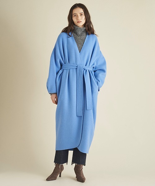 「Mila Owen」 ノーカラーコート 0 ベージュ レディース_画像3