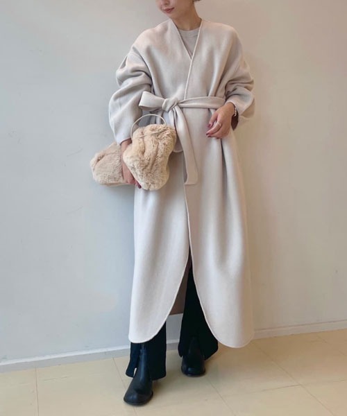 Mila Owen（ミラオーウェン） ノーカラーコート 0 ベージュ レディース