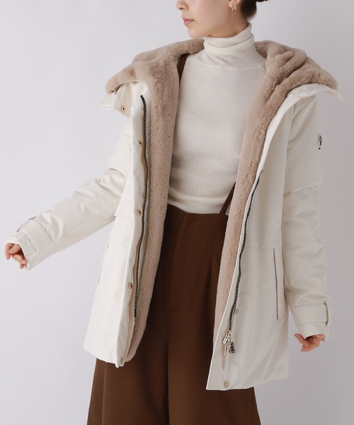 「CAPEHORN」 コート 42 アイボリー レディース_画像9