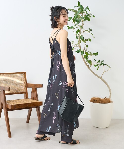 花柄キャミワンピース フリーサイズ FREAK'S STORE（フリークスストア） ワンピース 夏 大判花柄キャミ
