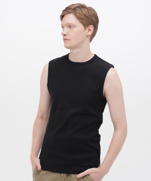 AVIREX（アヴィレックス） tシャツ 「DAILY/デイリー」RIB NOSLEEVE T