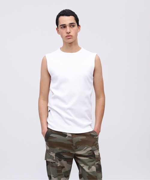 AVIREX（アヴィレックス） tシャツ 「DAILY/デイリー」RIB NOSLEEVE T