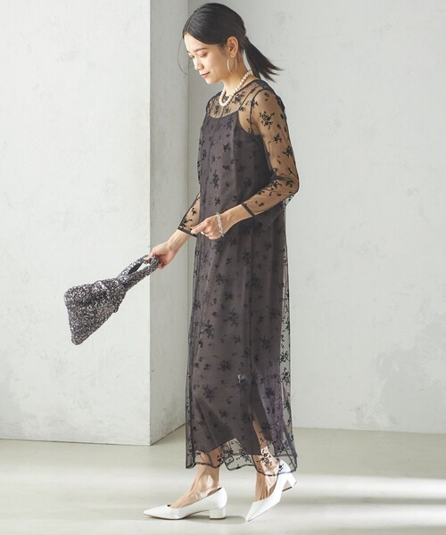 kaene ドレス 「結婚式・パーティ」kaene:フロッキー レース × サテン 