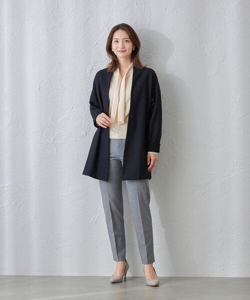 【値下げ中！】美品⭐︎AMACA ウールコート グレー サイズ38 ウールツイード(コート)｜AMACA(アマカ)のファッション通販 - SANYO