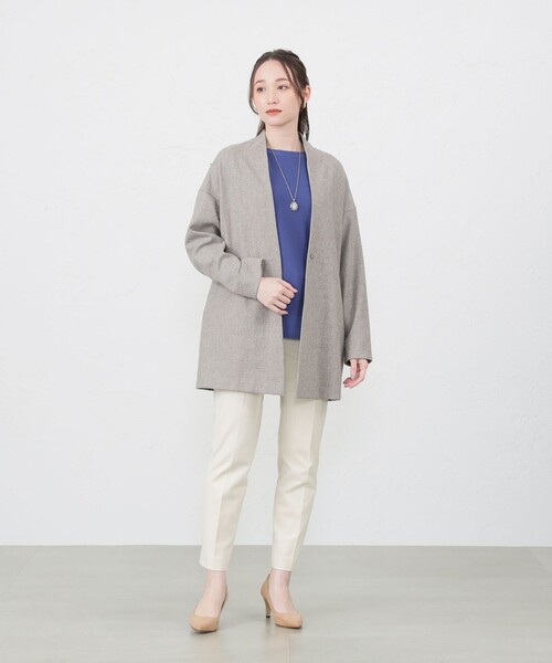 【値下げ中！】美品⭐︎AMACA ウールコート グレー サイズ38 AMACA | エレガントで急な雨にも対応！才色兼備な品格コート｜AMACA