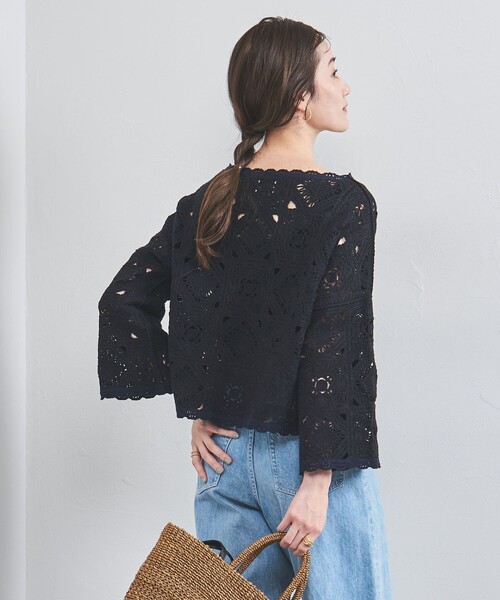 UNITED ARROWS ニット セーター クロッシー エンブロイダリー
