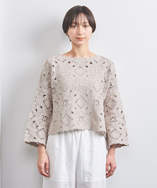 UNITED ARROWS フラワーエンブロイダリー ニットベスト　グレー 1500025S1866_l1_a009.jpg