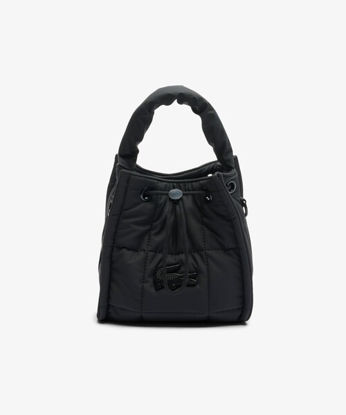 国内直営○LACOSTE○キルティングバケットショルダーバッグ LACOSTE ショルダーバッグ バッグ ナイリア キルティング