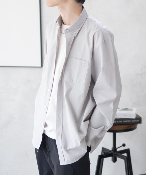 NAVY シャツ ブロードボタンダウンシャツ メンズ レディース
