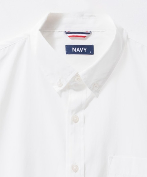 NAVY シャツ ブロードボタンダウンシャツ メンズ レディース