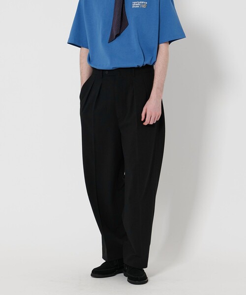 steven alan トラウザー　スラックス　ワイドパンツ STEVEN ALAN スラックス 「Steven Alan」 W/LI ノープリーツ