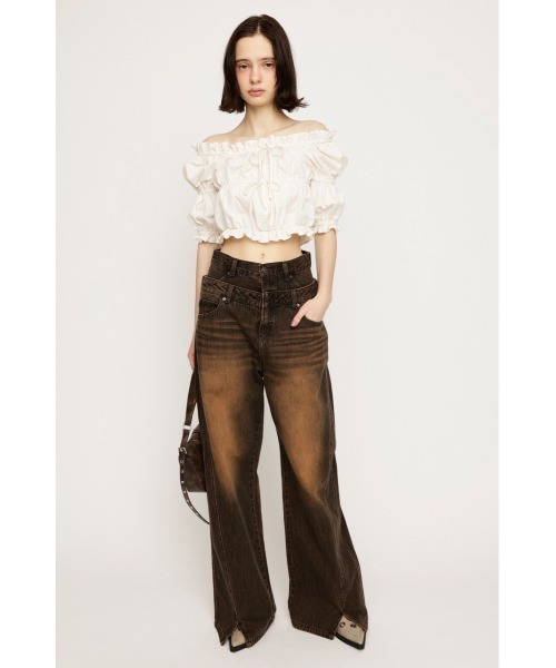 SLY ジーンズ デニム デニムパンツ LAYERED STRAIGHT PT