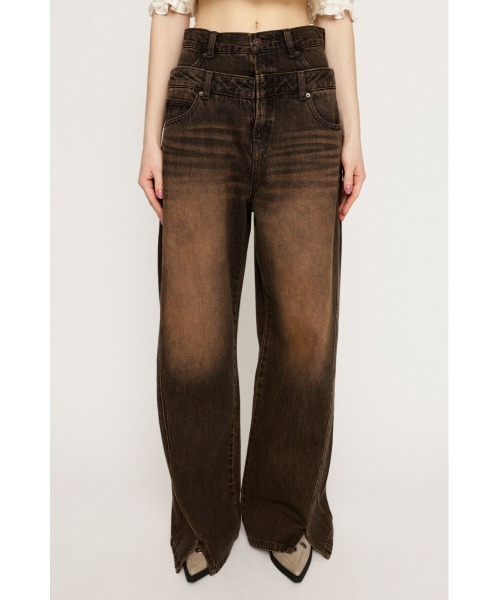 SLY（スライ） ジーンズ デニム デニムパンツ LAYERED STRAIGHT PT