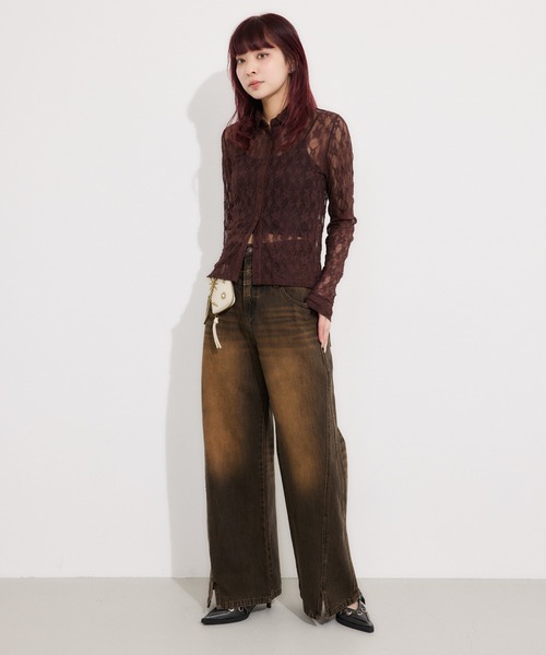 SLY（スライ） ジーンズ デニム デニムパンツ LAYERED STRAIGHT PT