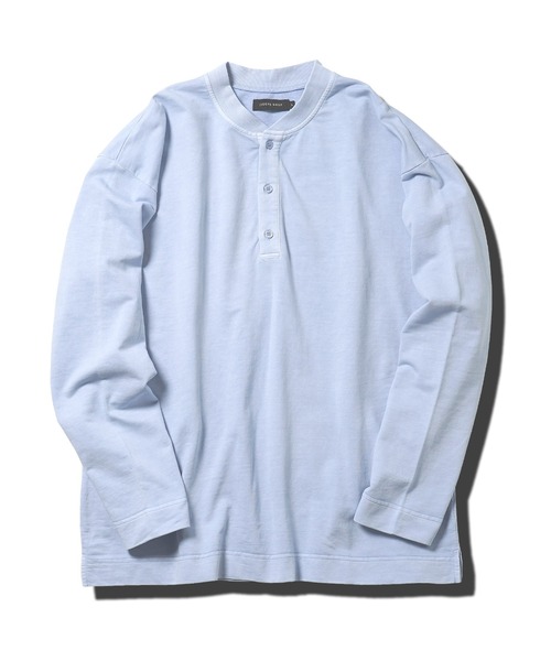 GARMENT ガーメント　ヘンリーネック CAMBIO(カンビオ)】Pigment Waffl Henley Neck Cut sew ヘンリー