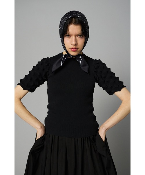 HeRIN.CYE ソーンスリーブニット　ブラック　完売カラー HeRIN.CYE | Thorn sleeve knit tops (ニット ) |SHEL'TTER WEBSTORE