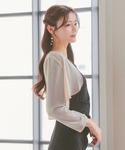 カーディガン ボレロ 結婚式 ショート丈 長袖...の詳細画像3