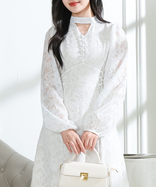 Lace Ladies（レースレディース） ワンピース シアー ジャガードレース