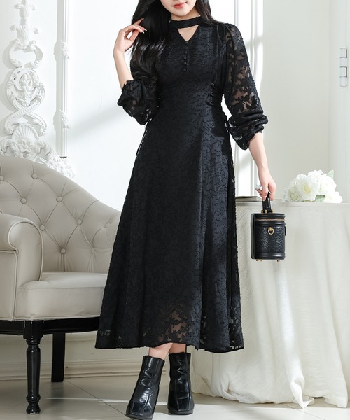 Lace Ladies（レースレディース） ワンピース シアー ジャガードレース