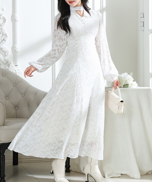 Lace Ladies（レースレディース） ワンピース シアー ジャガードレース