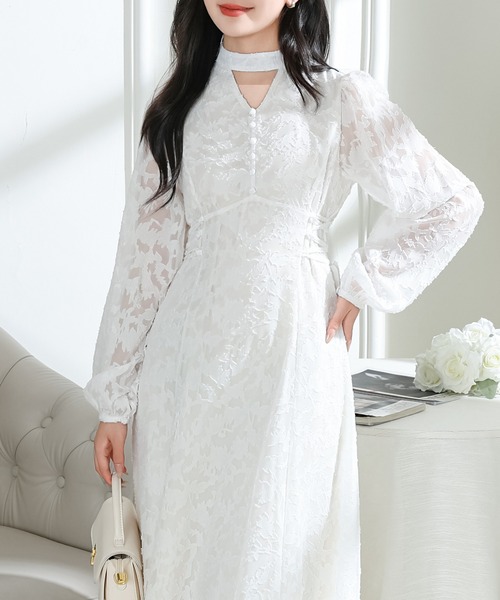 Lace Ladies（レースレディース） ワンピース シアー ジャガードレース