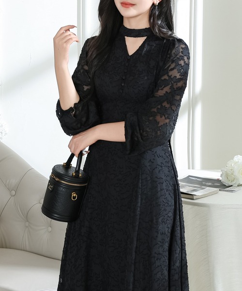 Lace Ladies（レースレディース） ワンピース シアー ジャガードレース