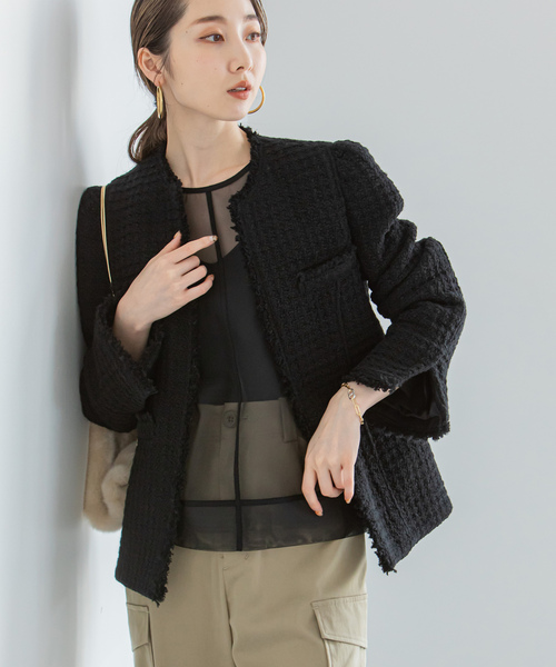 NOBLE ノーカラージャケット38 NOBLE ノーカラージャケット38