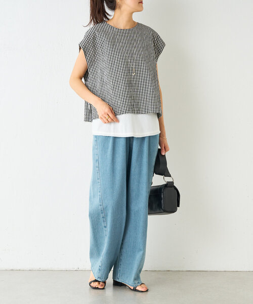 BEARDSLEY ブラウス シャツ 綿ワッシャーベスト 現行品 BEARDSLEY ブラウス シャツ 綿ワッシャーベスト レディース