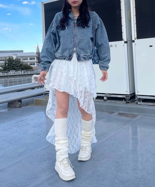 AS KNOW AS（アズノゥアズ） スカート ○レースアシンメトリー テール