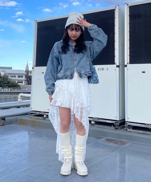 AS KNOW AS（アズノゥアズ） スカート ○レースアシンメトリー テール