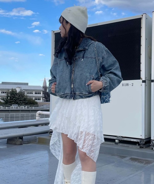 AS KNOW AS（アズノゥアズ） スカート ○レースアシンメトリー テール