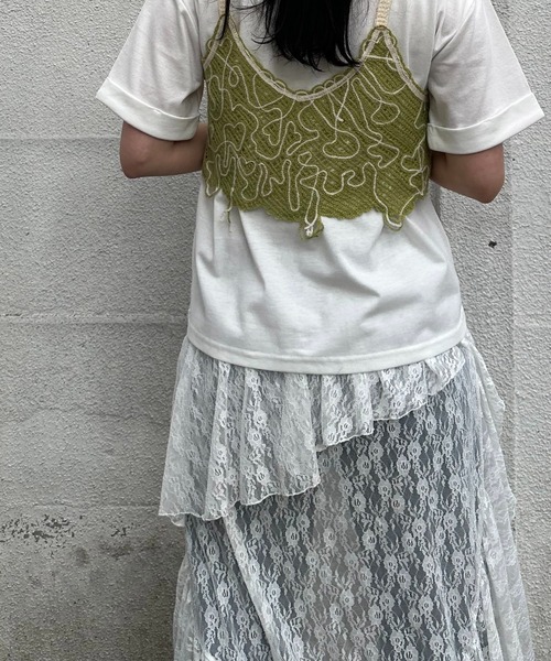 AS KNOW AS（アズノゥアズ） スカート ○レースアシンメトリー テール