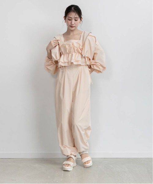 RANDA（ランダ） サロペット オーバーオール フリルデザイン