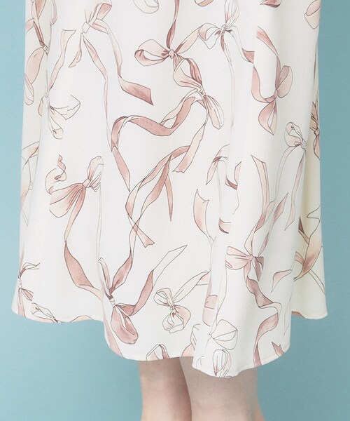 index（インデックス） スカート リボン柄マーメイドフレアスカート