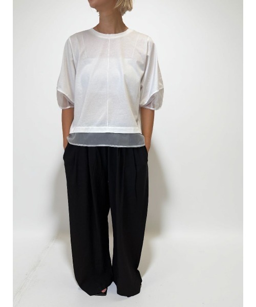 tシャツ ドライタッチコットン シアーランタンスリーブT レディース Day and Grade tシャツ ドライタッチコットン シアーランタン